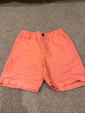 Coral Casual Linen-Blend Shorts
